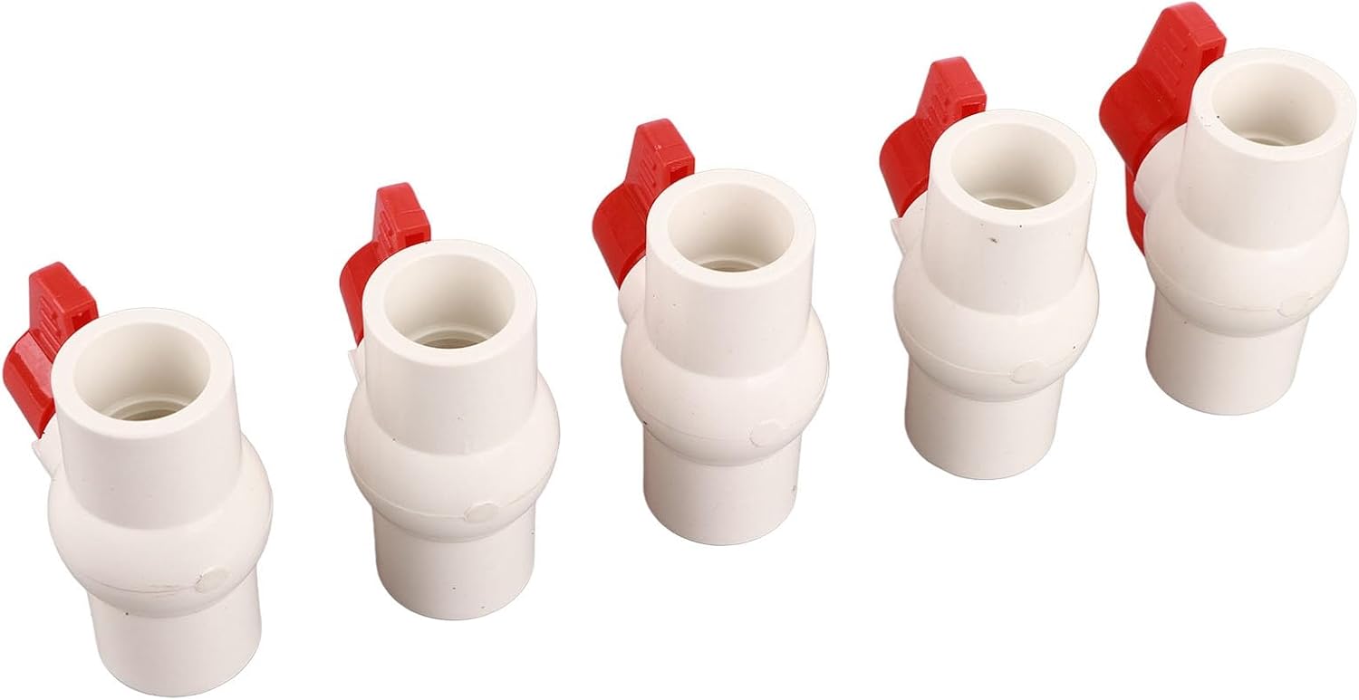 Zoll Pvc-ventil T-griff 5 Stück Für Schwimmbecken (20 Mm)