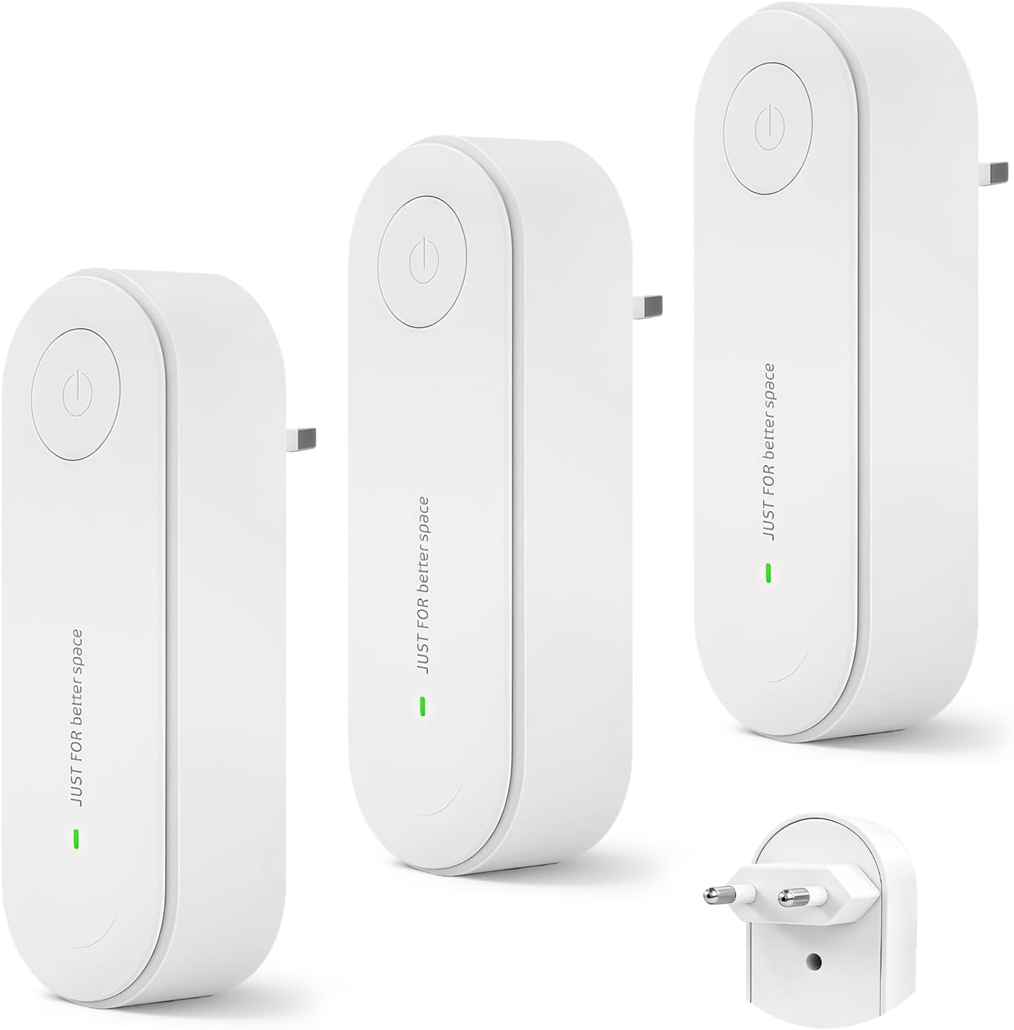 Mini-luftreiniger, 3er-pack Tragbarer, Steckbarer Ionisator-luftreiniger, Geräuscharm, Geringer Stromverbrauch, Geeignet Für Räume Bis Zu 10 M², Für Haustierzimmer, Schlafzimmer, Wohnzimmer, Badezimme