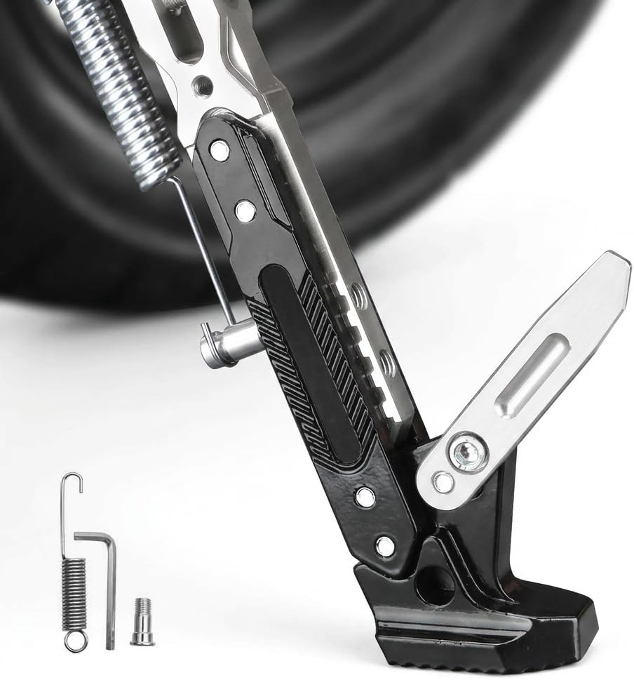 Seitenständer Für Moto Guzzi V85tt, Verstellbarer Seitenständer Aus Aluminiumlegierung, Universelle Rutschfeste Halterung Für Offroad-motorräder Und -roller, Weiß