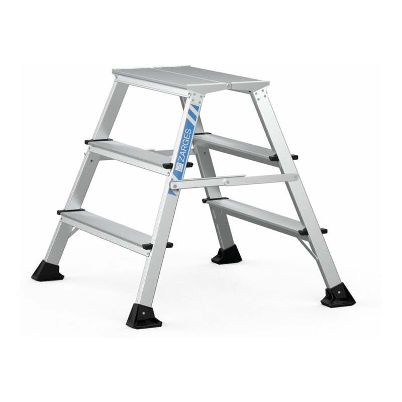 [gebraucht] B-ware Zarges Xlstep Arbeitspodest Podest Breit 2x3 Stufen 150kg 0,74m Höhe 600x300mm