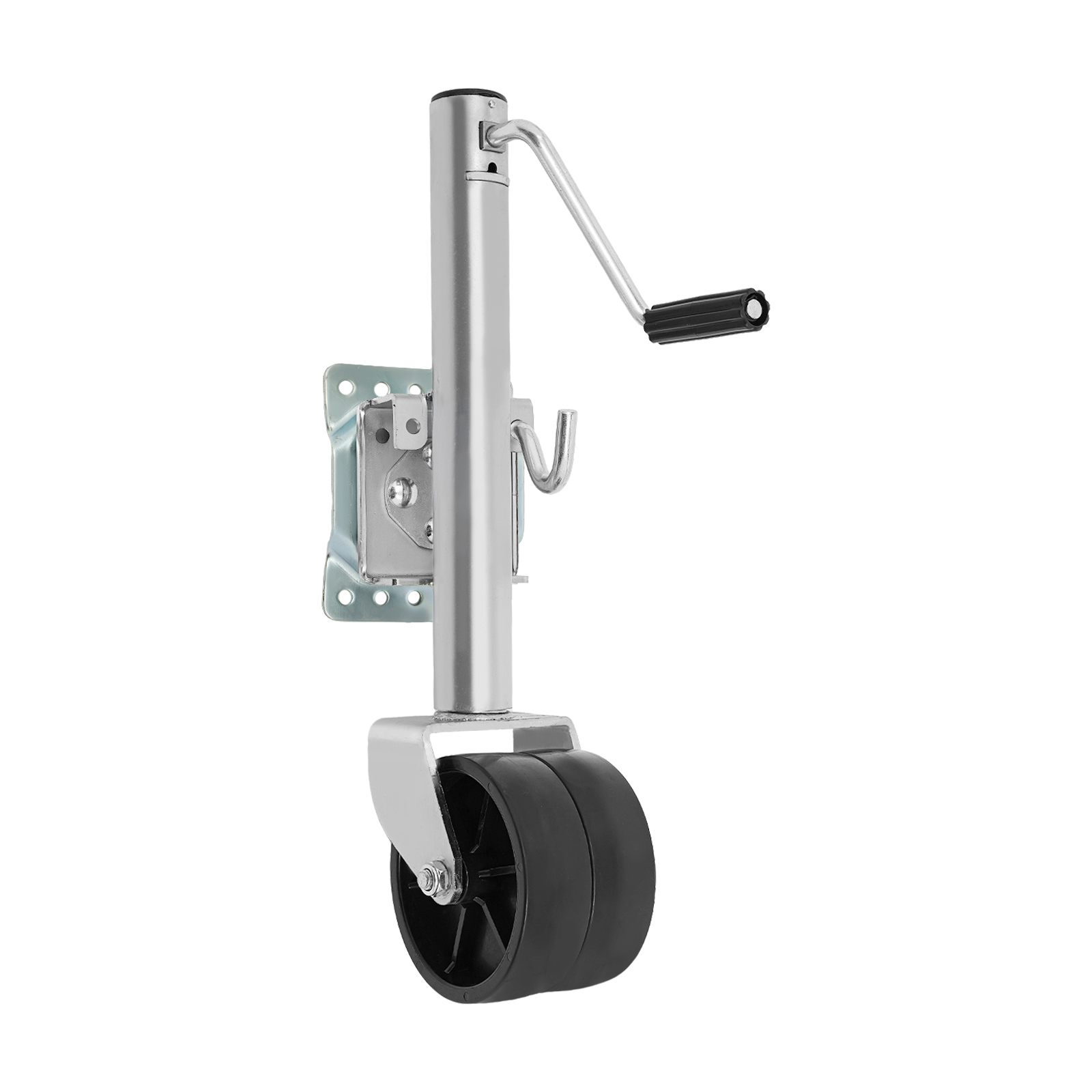 680-kg-wagenheber Für Lenkbare Räder, Geeignet Für Anhänger, Wohnmobile Und Bootsanhänger, Aus Verzinktem Stahl, Doppelrad-wagenheber Mit 10-zoll-rädern, Bogenförmiges Rad, Für Den Intensiven Einsatz