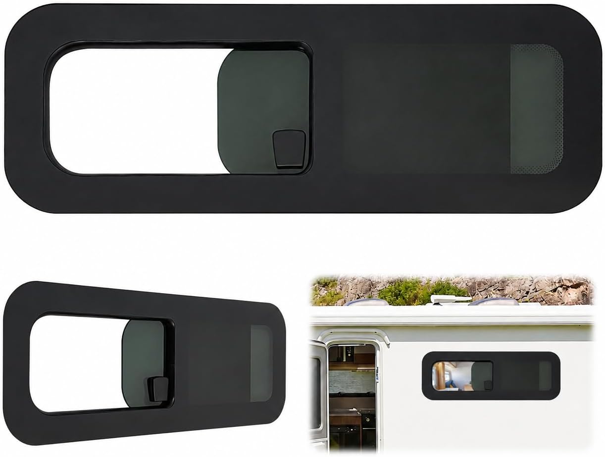 Horizontales Schiebefenster Für Wohnmobile, 780 X 280 Mm, Fenster Für Wohnwagen Aluminiumrahmen, Uv-beständig, Horizontale Montage, Universell Einsetzbar Für Kleintransporter, Vans Und Wohnmobile
