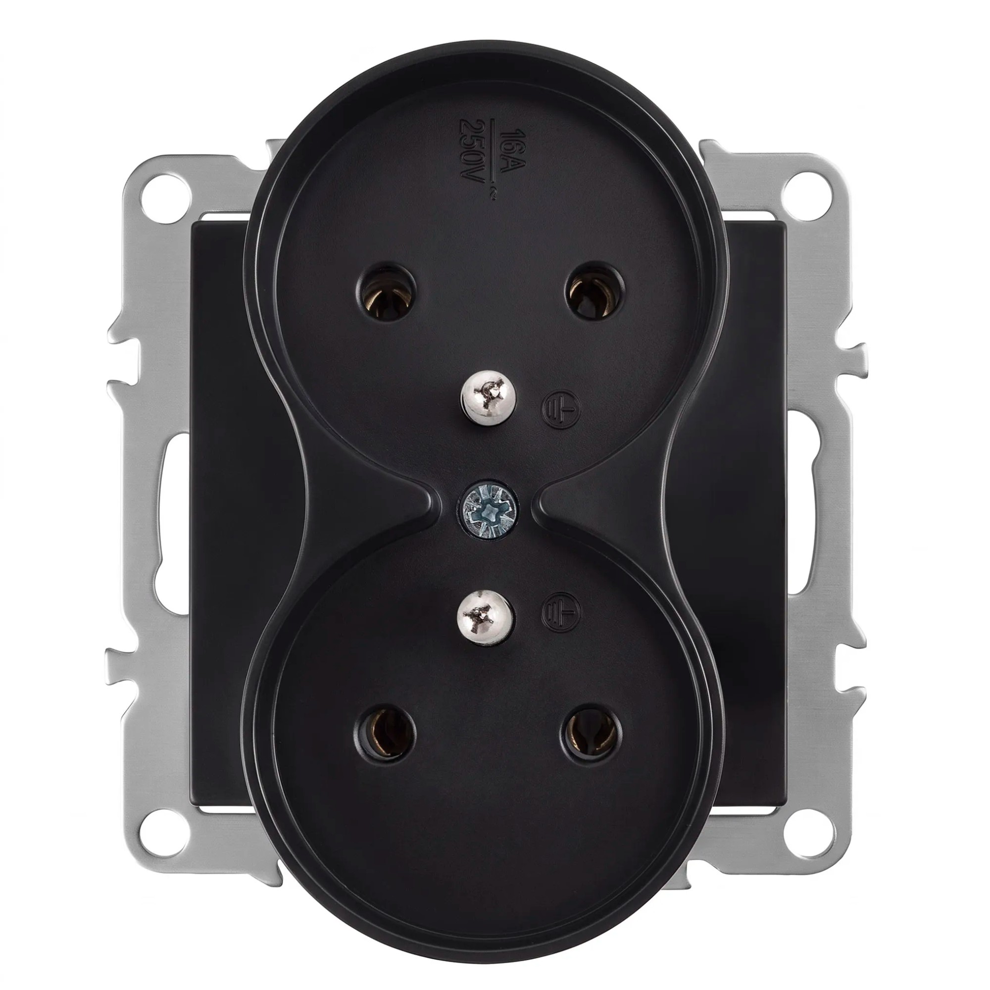 Toolight Doppelsteckdose Mit Erdung Oste Jnh002-g Black