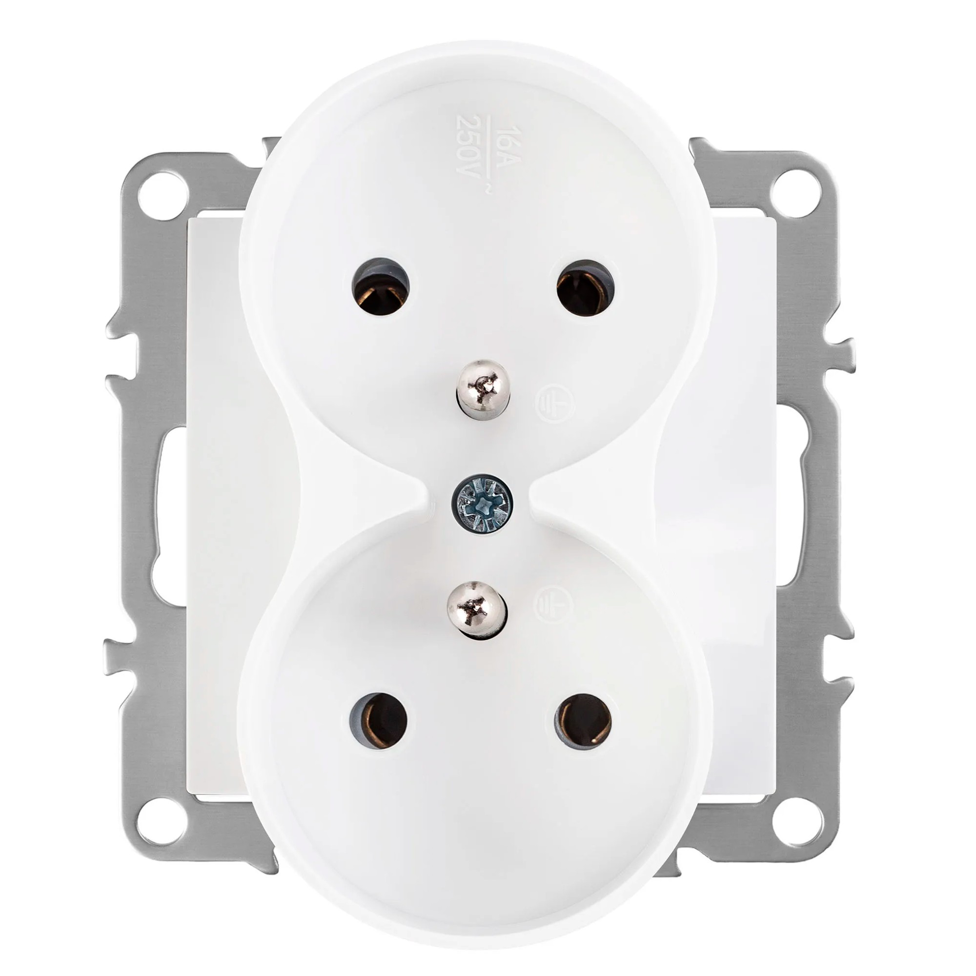 Toolight Doppelsteckdose Mit Erdung Oste Jnh002-g White