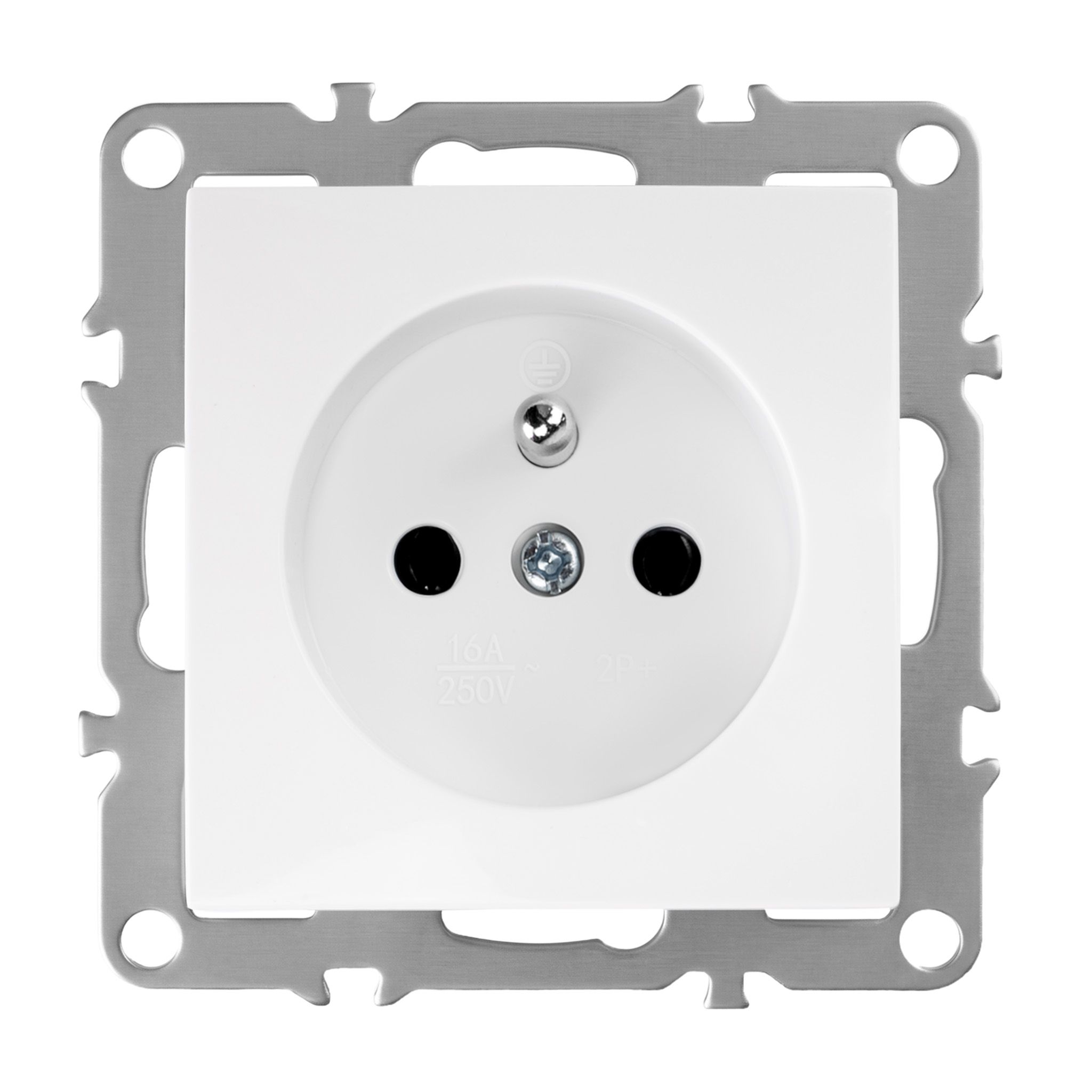 Toolight Einzelsteckdose Mit Erdung Oste Jnh001-g White