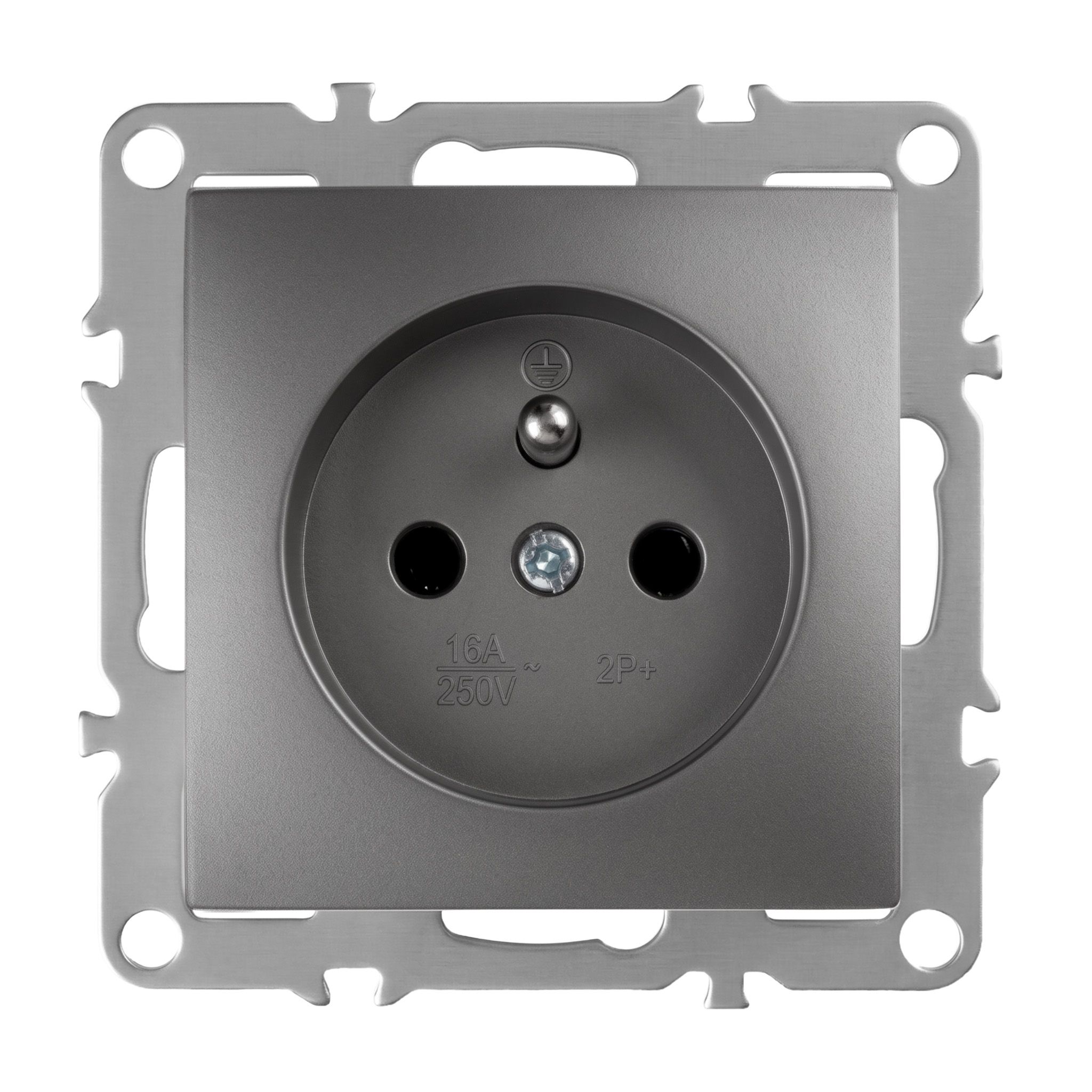 Toolight Einzelsteckdose Mit Erdung Oste Jnh001-g Grey