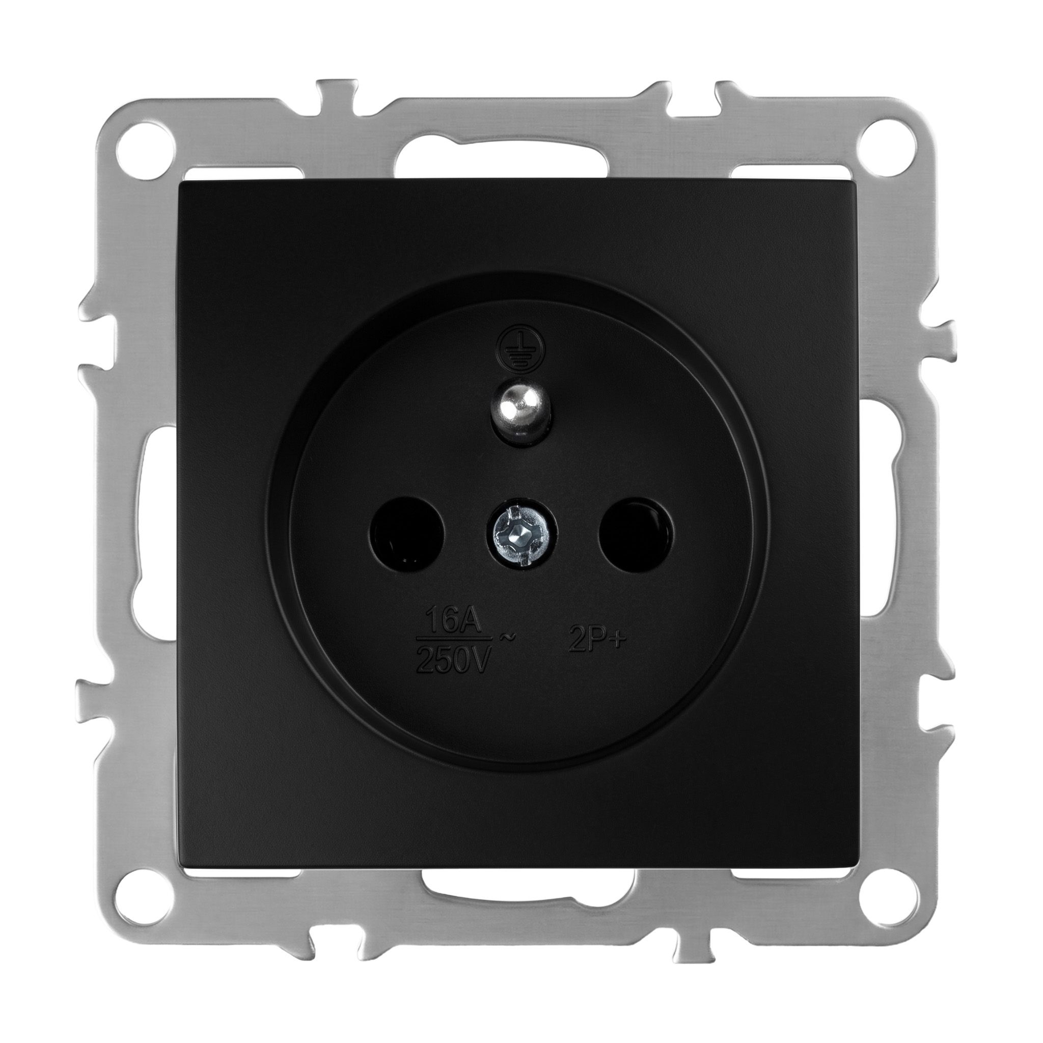 Toolight Einzelsteckdose Mit Erdung Oste Jnh001-g Black
