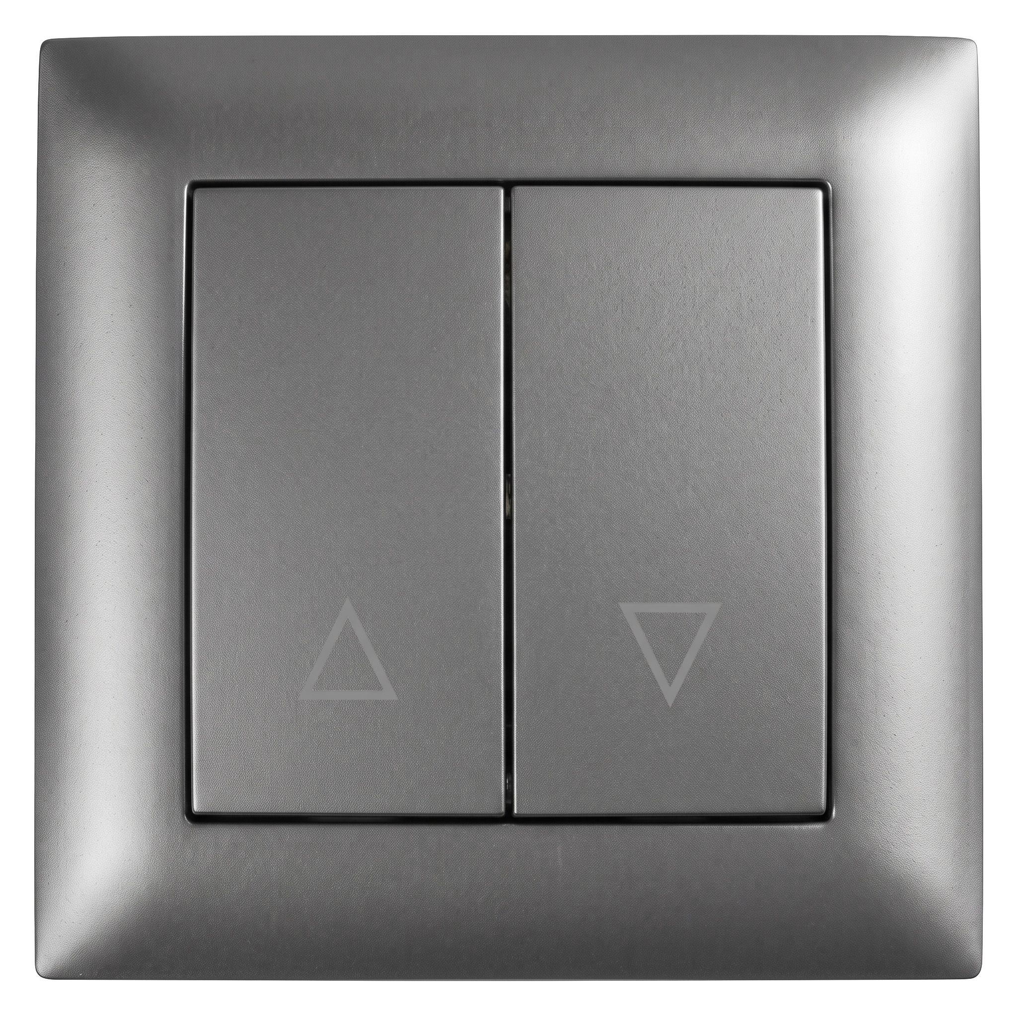 Toolight Jalousieschalter Mit Rahmen Oste Jnh009-w Grey