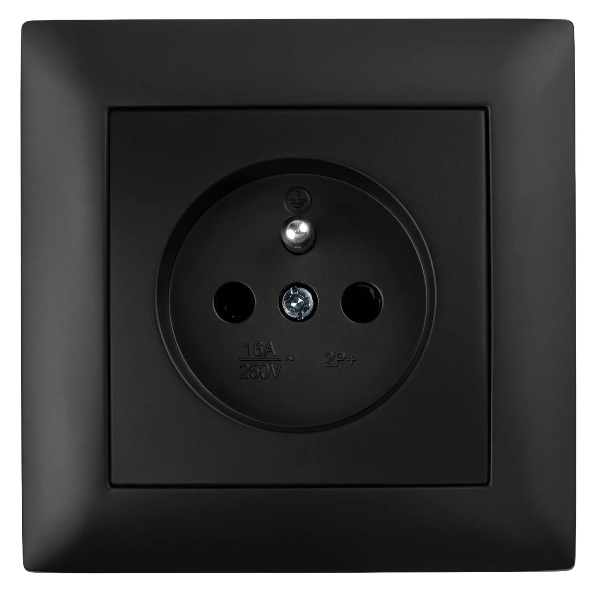 Toolight Einzelsteckdose Mit Erdung Und Rahmen Oste Jnh001-g Black