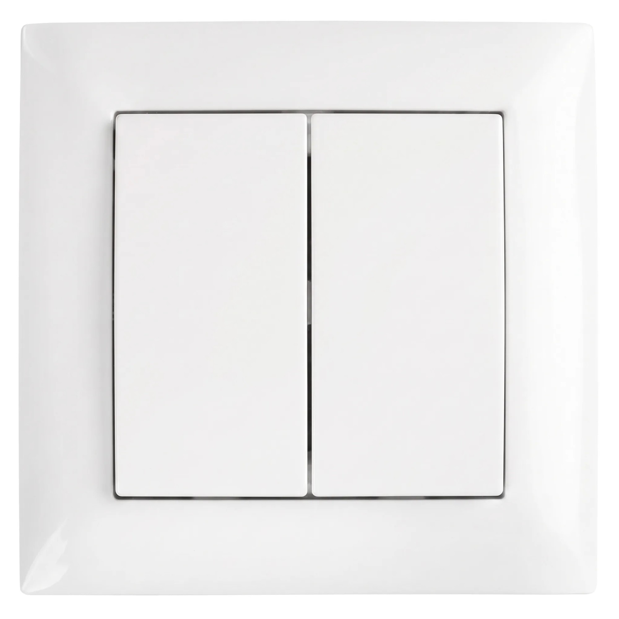 Toolight Doppelschalter Mit Rahmen Oste Jnh007-w White