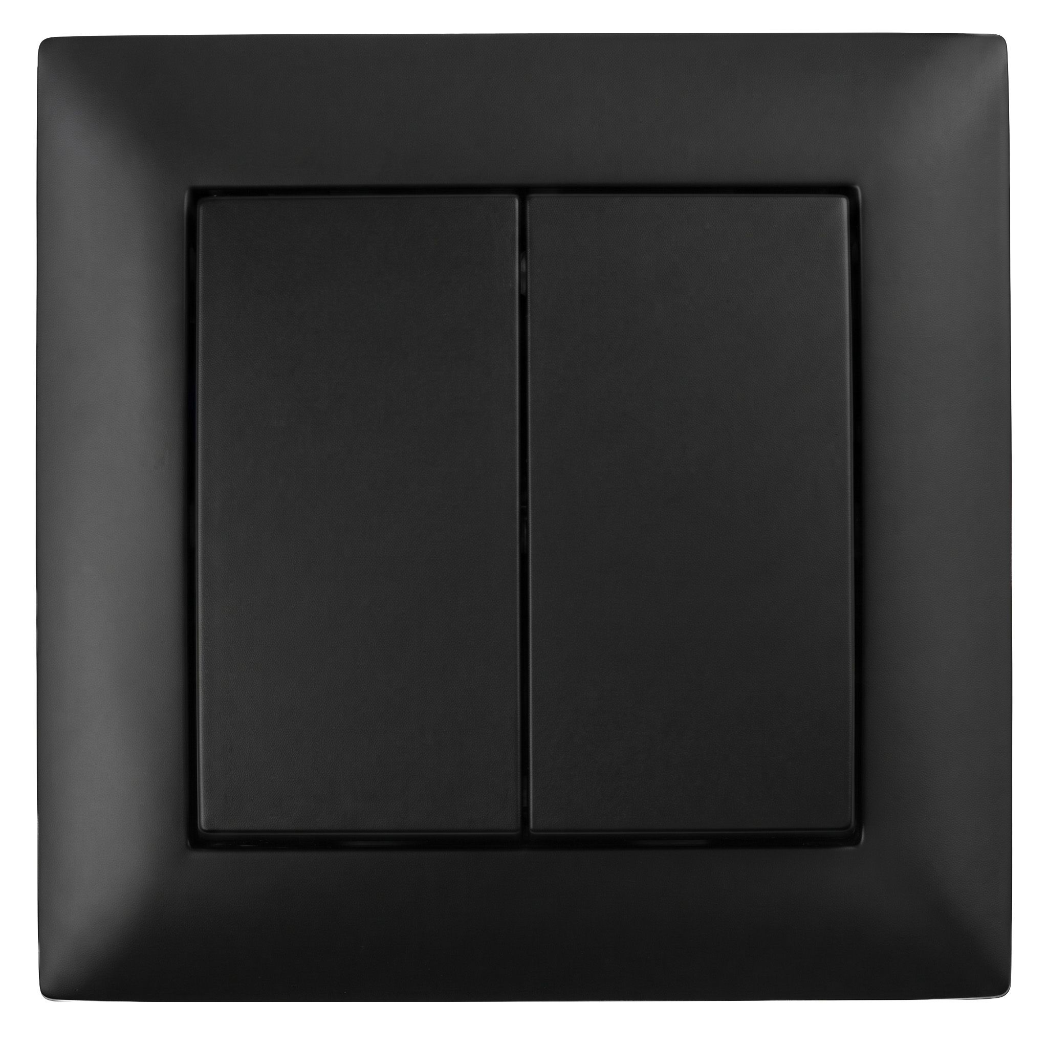 Toolight Doppelschalter Mit Rahmen Oste Jnh007-w Black