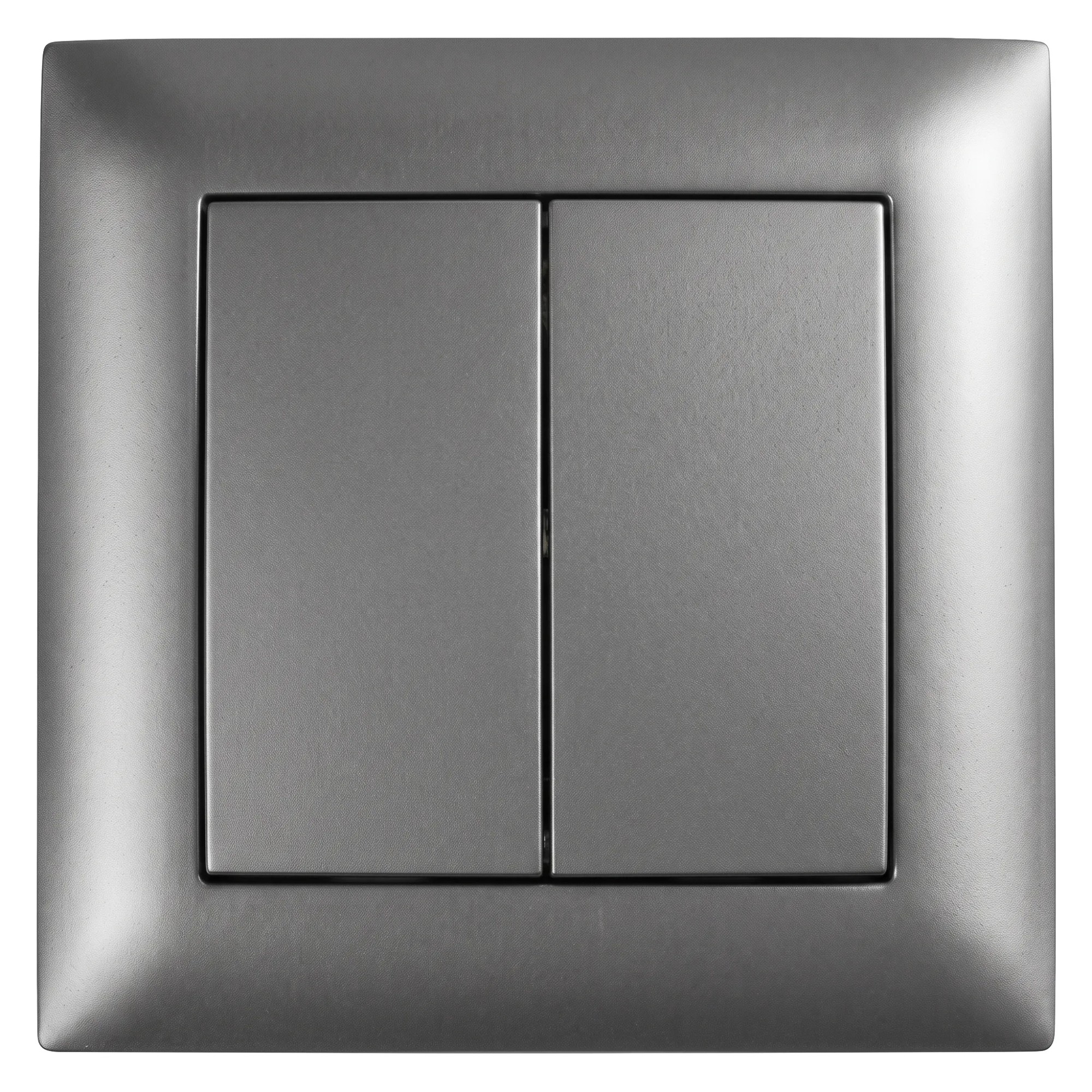 Toolight Doppelschalter Mit Rahmen Oste Jnh007-w Grey