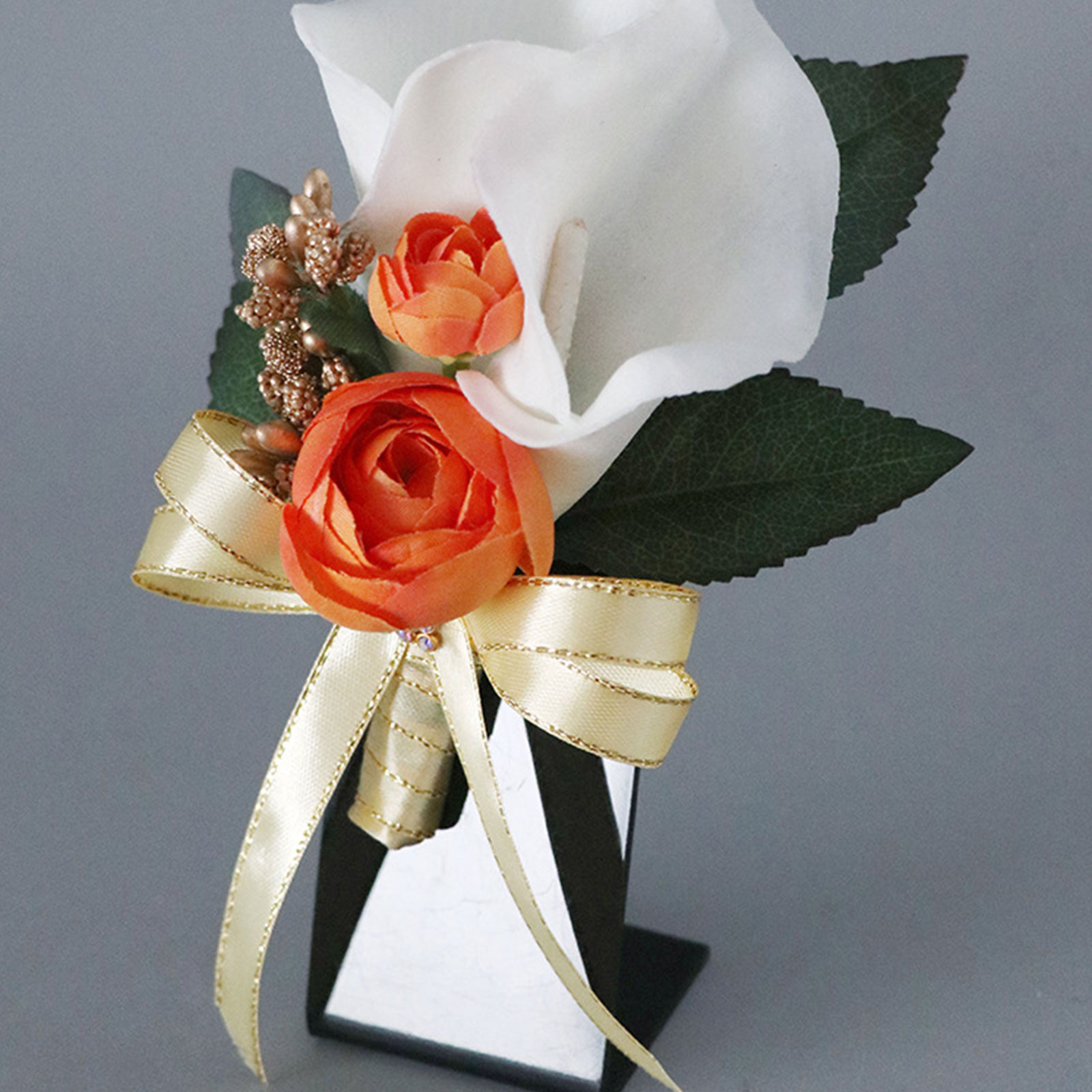 (2 Stück Pro Packung) Künstliche Calla-lilien-corsagen Für Bräute, Modell 2