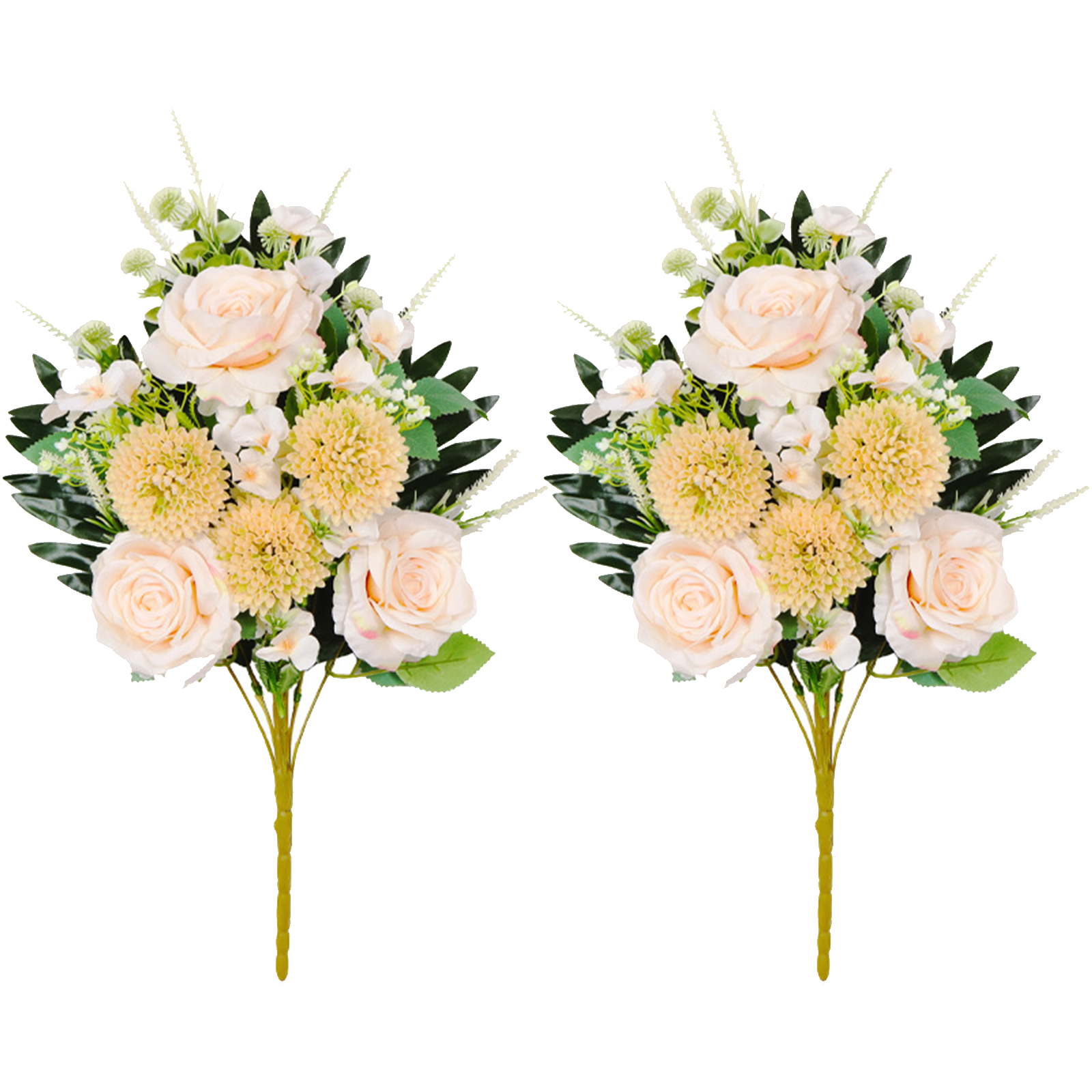 (2er-set) Künstliche Gänseblümchen Für Grabsteine, Dekorationen Für Grabreinigung Und Beerdigungsbesuche, Blumen Für Das Qingming-fest, Plastikfriedhofsblumen (champagner)