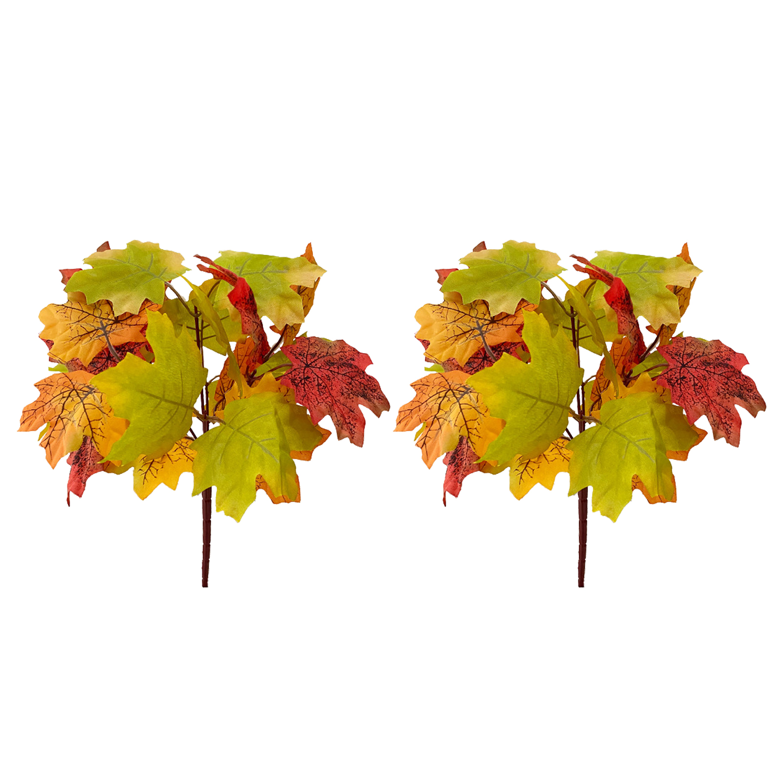 (4 Stück Pro Packung) Künstlicher Herbst-ahornblattstrauß, Dekorativer Zweig Für Thanksgiving, Heimdekoration, Simulierter Ahornblattstrauß