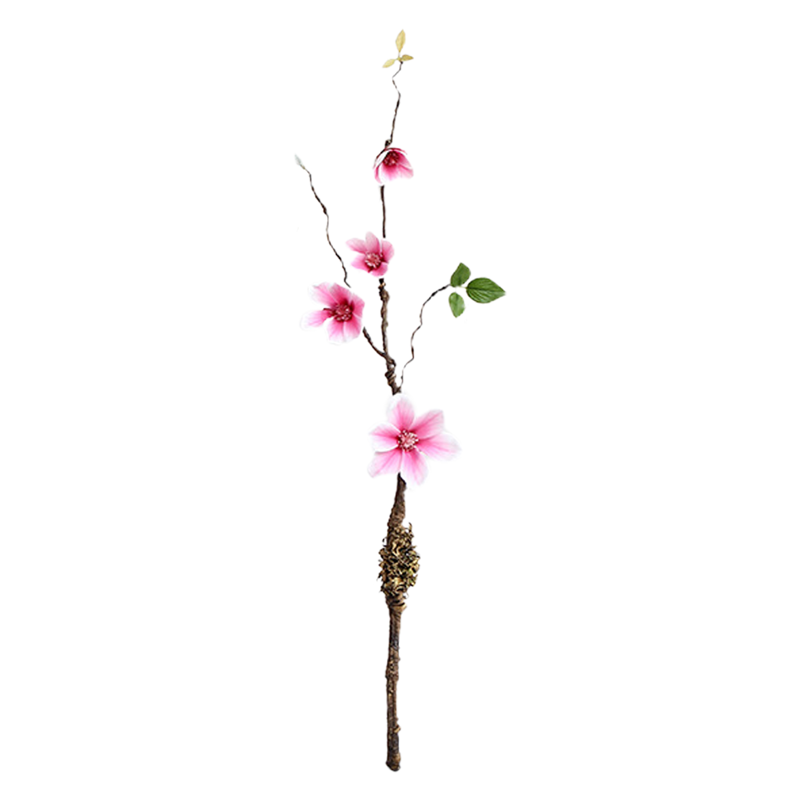 (gefaltet) (1 Stück) (rosa Und Weiß) Künstlicher Magnolienbaum, Verwelkte Zweige, Künstliche Grünpflanzen, Verwelkte Baumzweige, Künstliche Blumen, Zen-stil, Draht + Folie (gesamtlänge 65 Cm, Stiellän