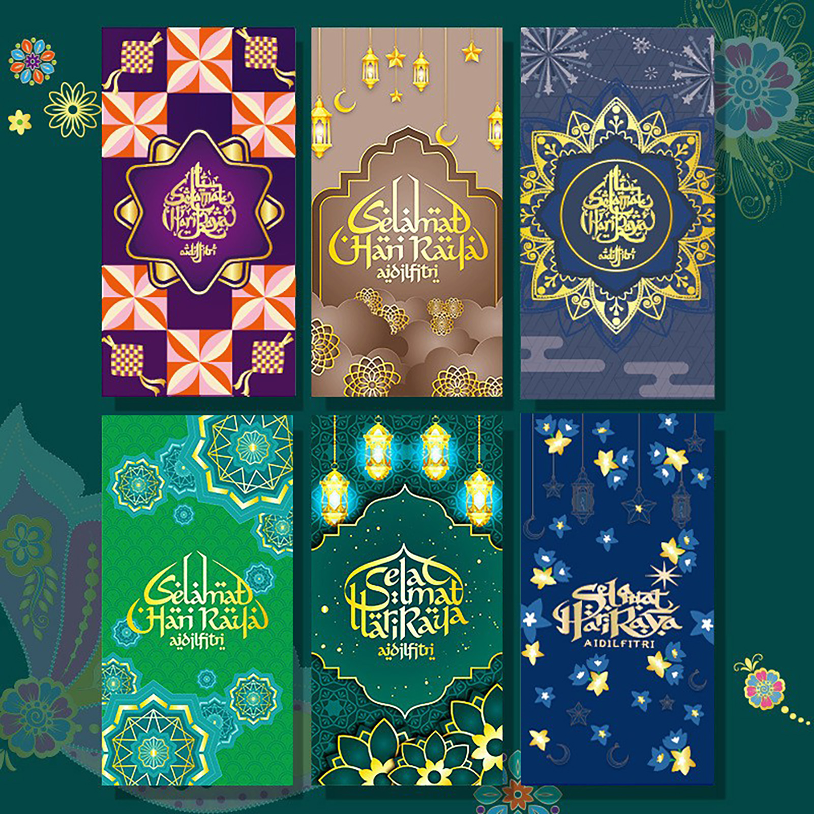 (gemischtes Grün-paket, 6 Verschiedene Designs) (6 Stück Pro Packung) Hochwertige, Kreative Grüne Und Rote Briefumschläge, Exportiert Aus Malaysia Und Singapur.