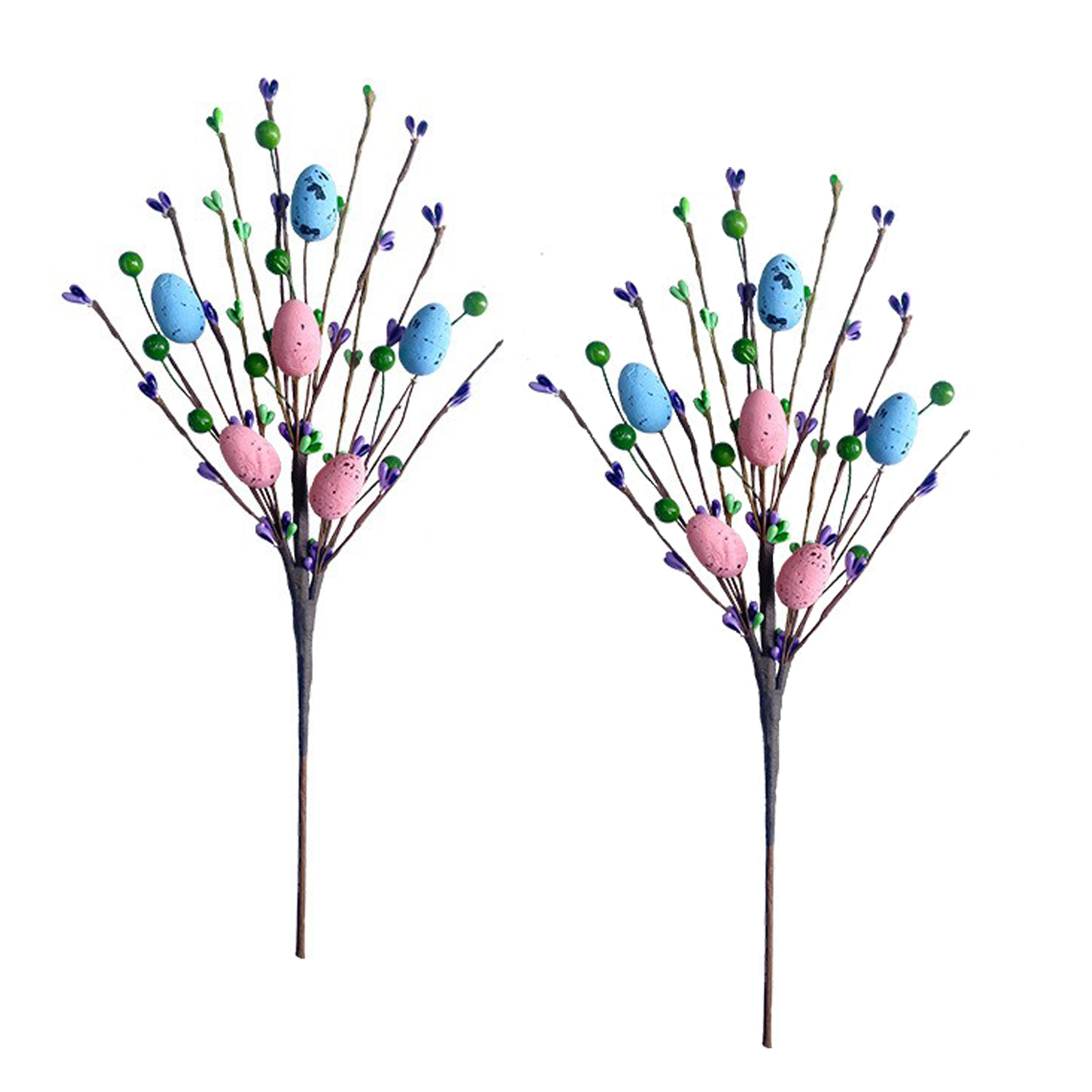 (ostereier Mit Reisperlen, Kleines Set, Himmelblau A08956) Set Mit 2 Künstlichen Ostereiern Aus Schaumstoff Mit Reisperlen, Florale Dekoration Für Partys Und Zuhause