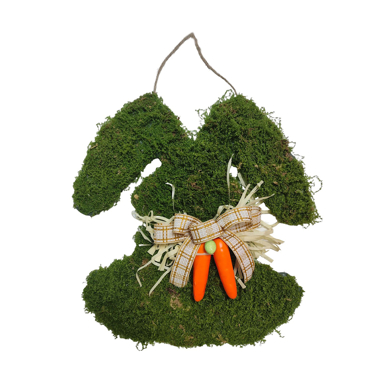 Dekorativer Osterkranz Mit Hasenmotiv, Wohnaccessoire, Geschenk, 40 X 35 Cm