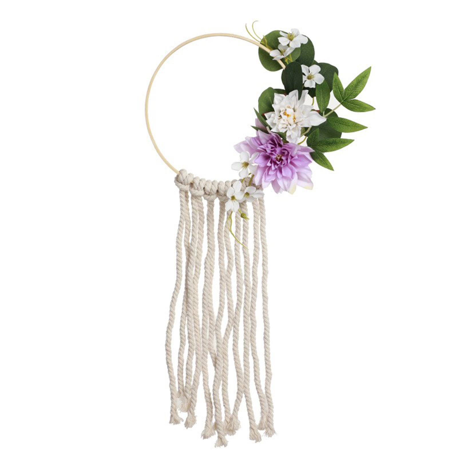 Dekorativer Künstlicher Blumenkranz (6114 Helllila) Für Zuhause, Türring, Wandbehang, Handgefertigtes Deko-objekt, Foto-requisite