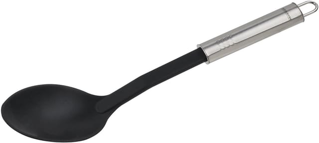 Fackelmann - Servierlöffel Ovalgriff Schwarz 31 Cm Küchenhelfer