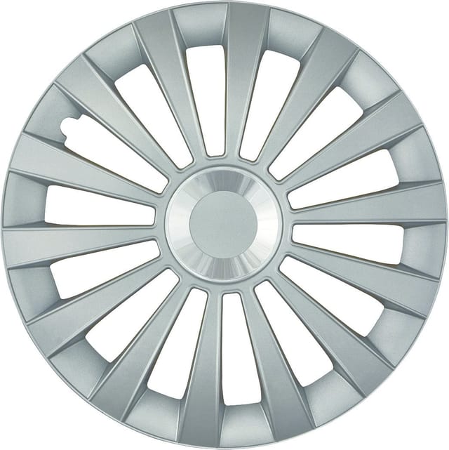 Radzierblenden Meridian 40 Cm (16 Zoll) Silber 4 Stück - Cartrend