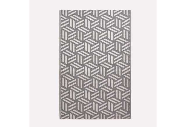 Homescapes - Outdoor-teppich Luna Aus Polypropylen Mit Grauem Muster, 120 X 180 Cm