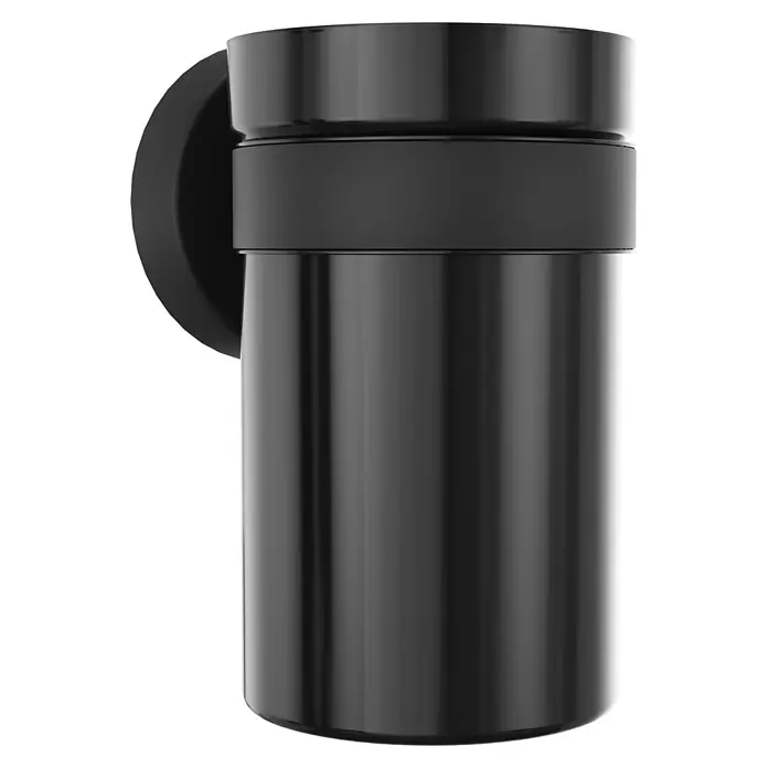 Camargue Paris Black Zahnputzbecher (L x B x H: 9,5 x 7 x 11 cm, Edelstahl)