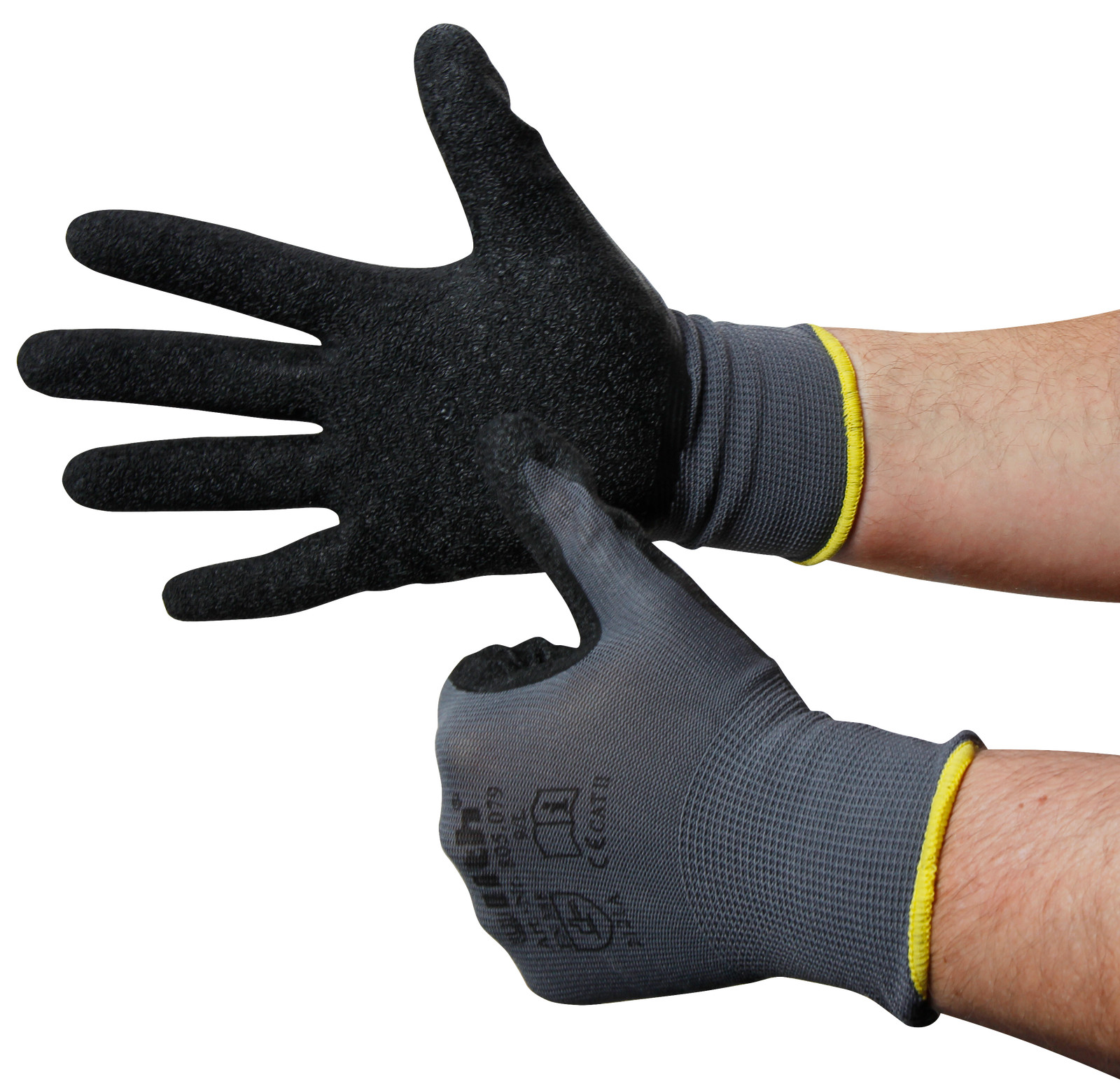 Ulith Arbeitshandschuhe Montagehandschuhe Handschuhe Latex schwarz XL grau M Bild 2