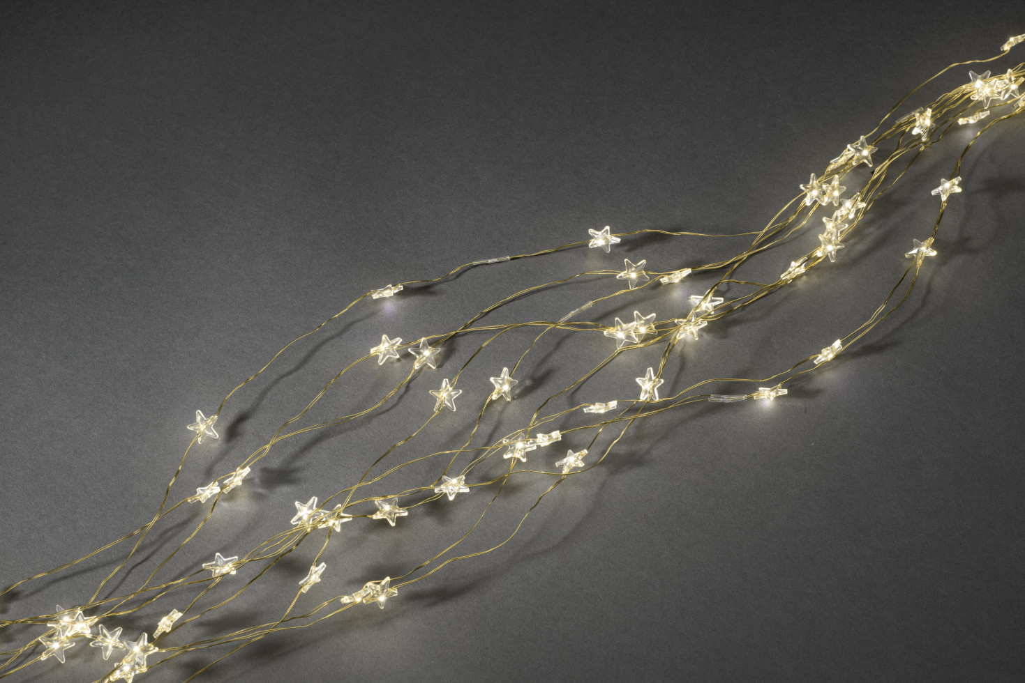 Konstsmide LED Sternenlametta gold 10 Stränge à 9 Dioden warmweiß Bild 4