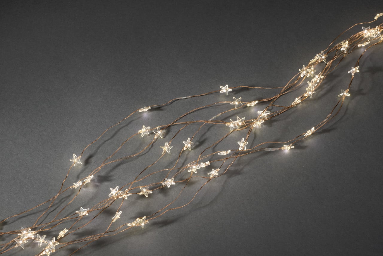 Konstsmide LED Sternenlametta kupfer 10 Stränge à 9 Dioden warmweiß Bild 2
