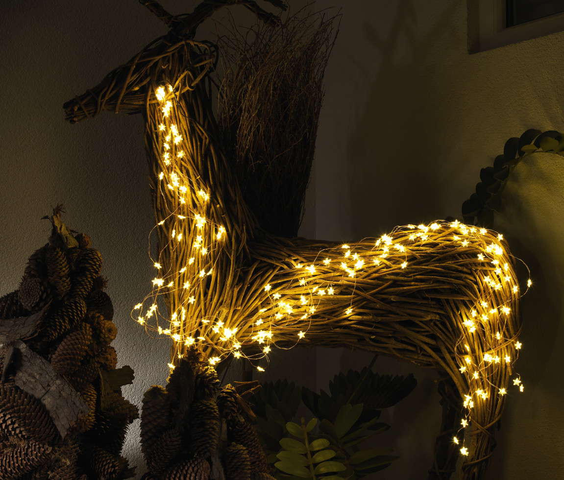 Konstsmide LED Sternenlametta kupfer 10 Stränge à 9 Dioden warmweiß Bild 3
