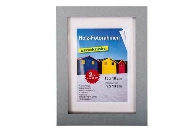 Keine Angabe - Holz-fotorahmen 13x18cm 2er Pack Versch. Farben Bilderrahmen Rahmen Bilder Foto - Grau