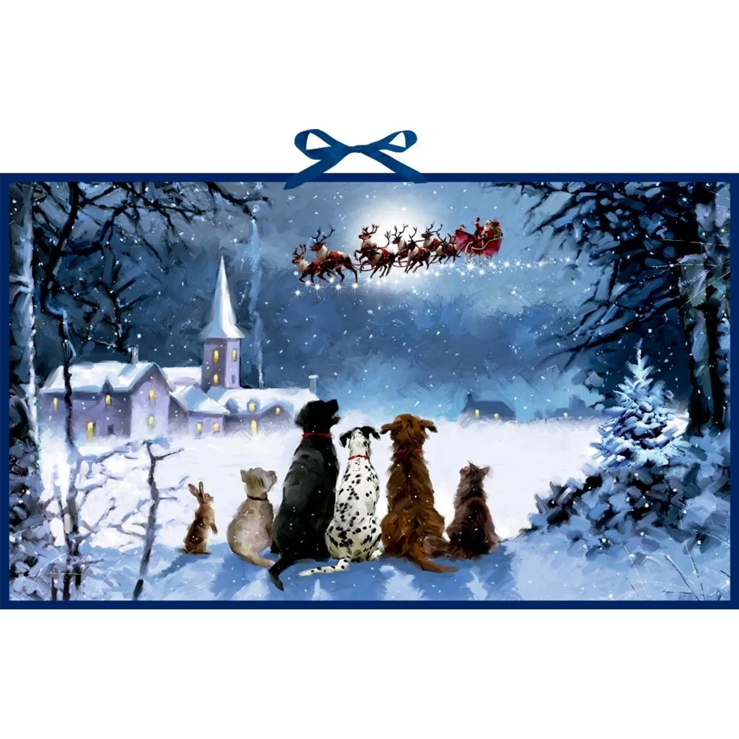 Wandkalender - Wunderbare Hunde-Weihnacht