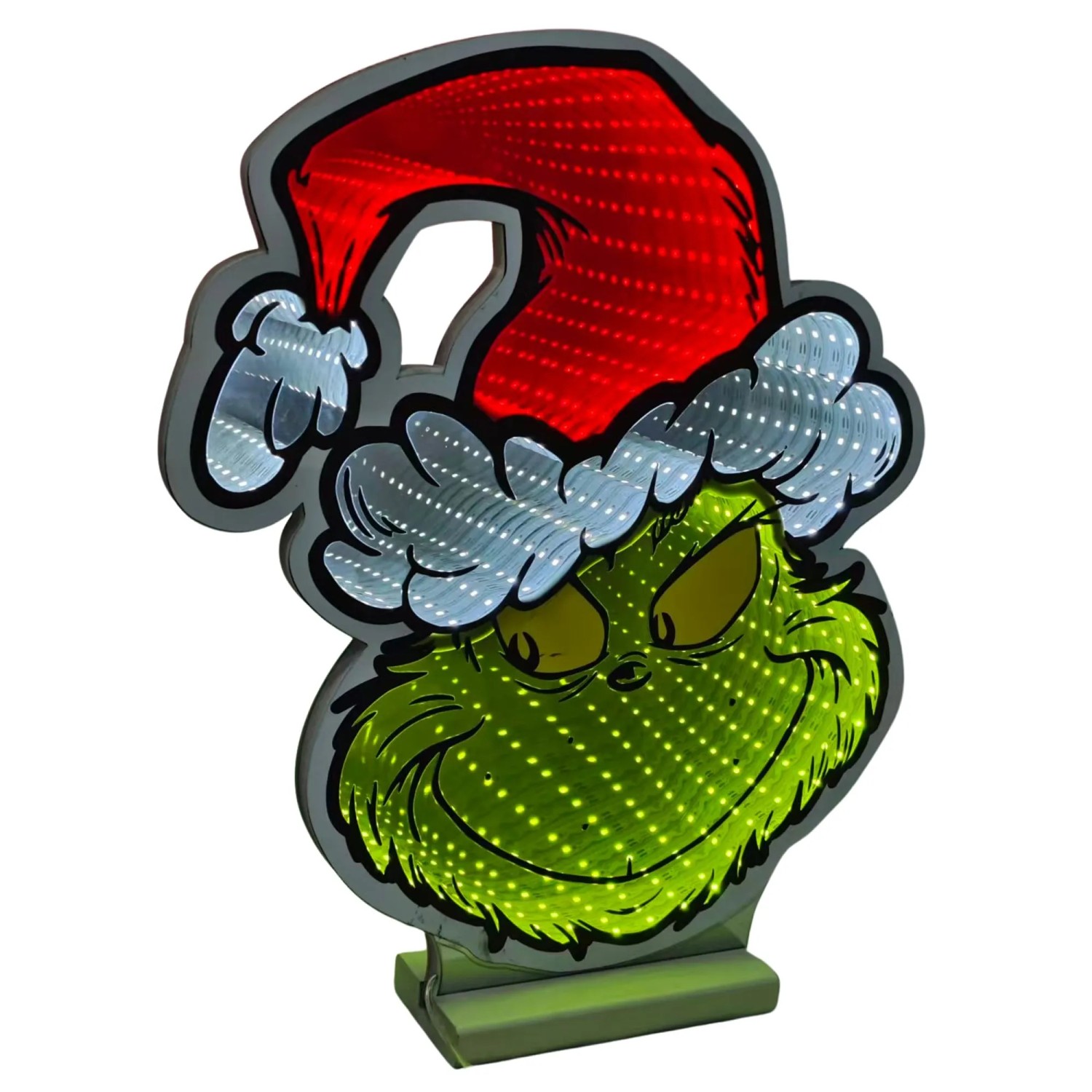 Dr. Seuss LED-Spiegellicht The Grinch mit Weihnachtsmütze 40 cm
