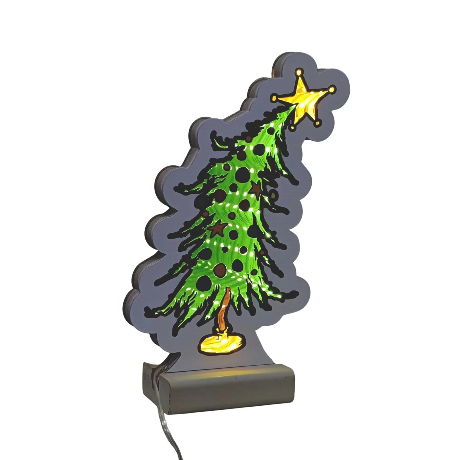 Dr. Seuss LED-Spiegellicht The Grinch Weihnachtsbaum 20 cm
