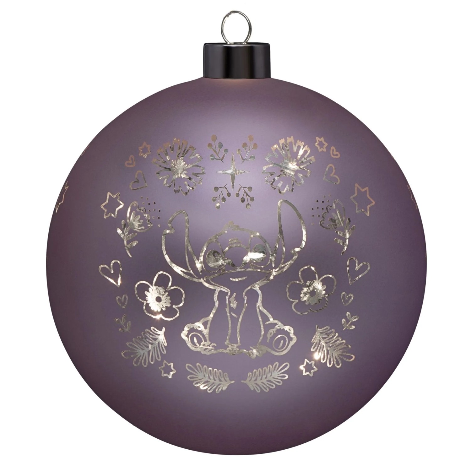 Disney Glas-Kugel mit Beleuchtung Stitch Groß Ø 15 cm Violett