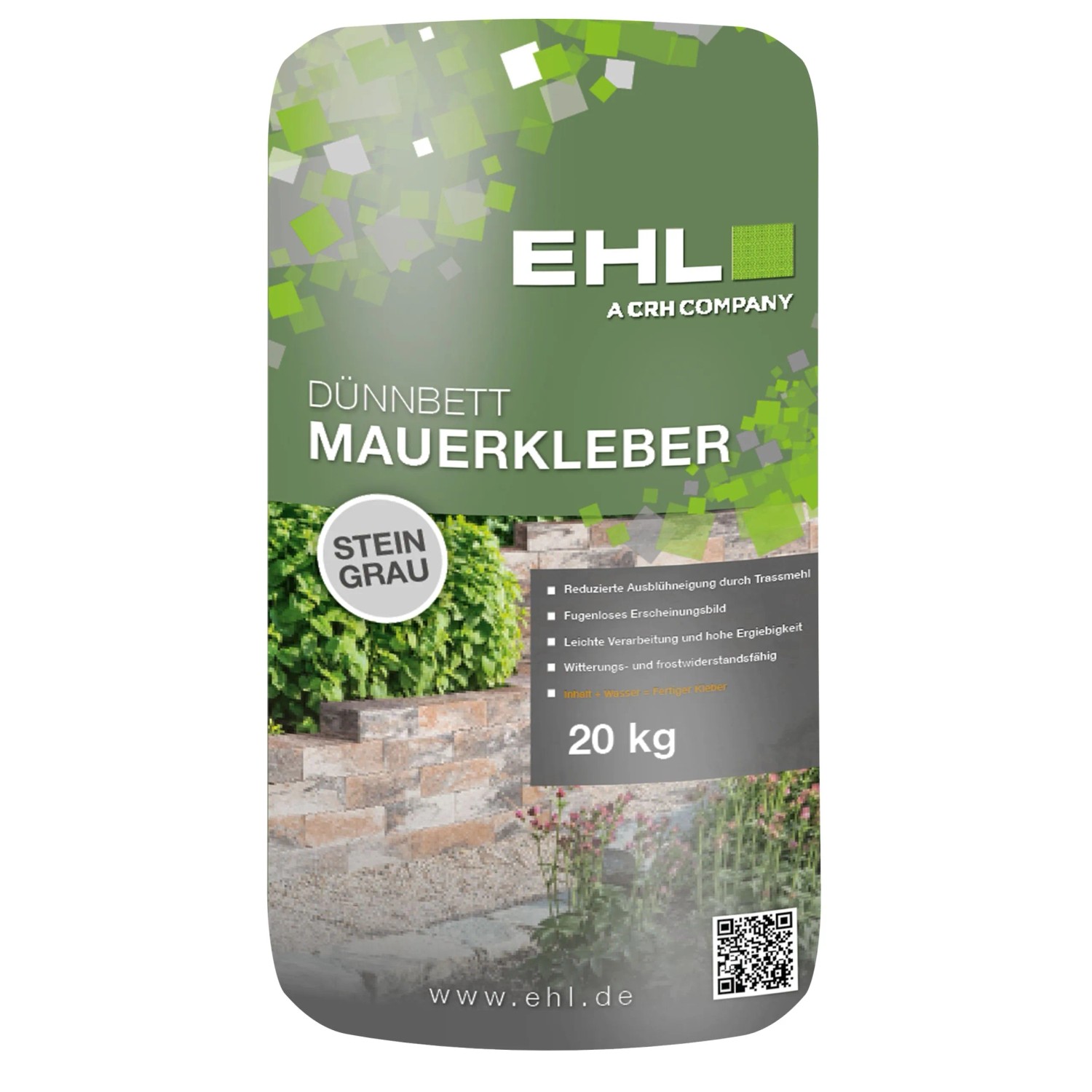 EHL Dünnbett-Mauerkleber 20 kg Grau