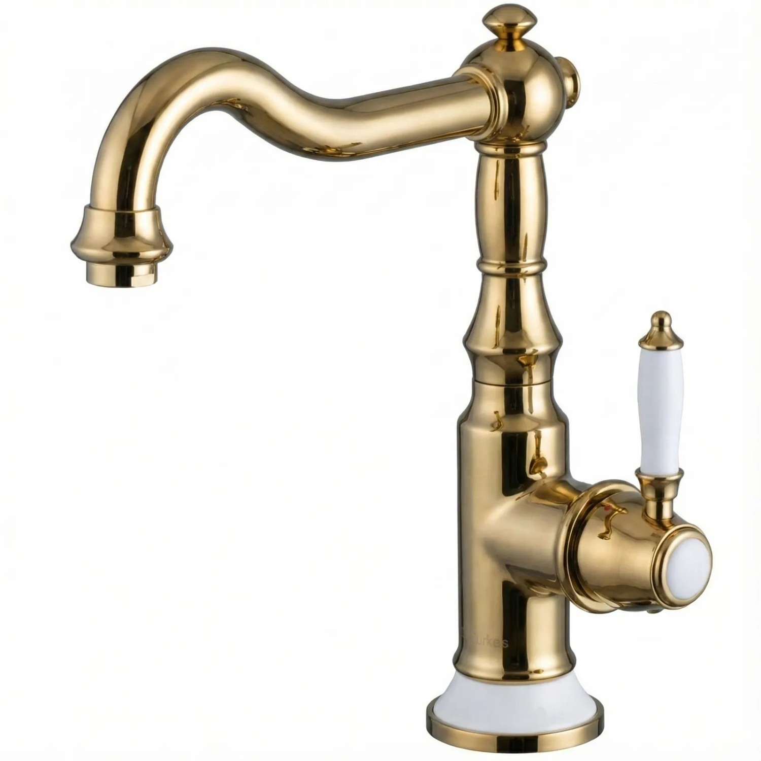 PaulGurkes Hochdruck Retro Gold Nostalgie Waschtischarmatur Küchenarmatur