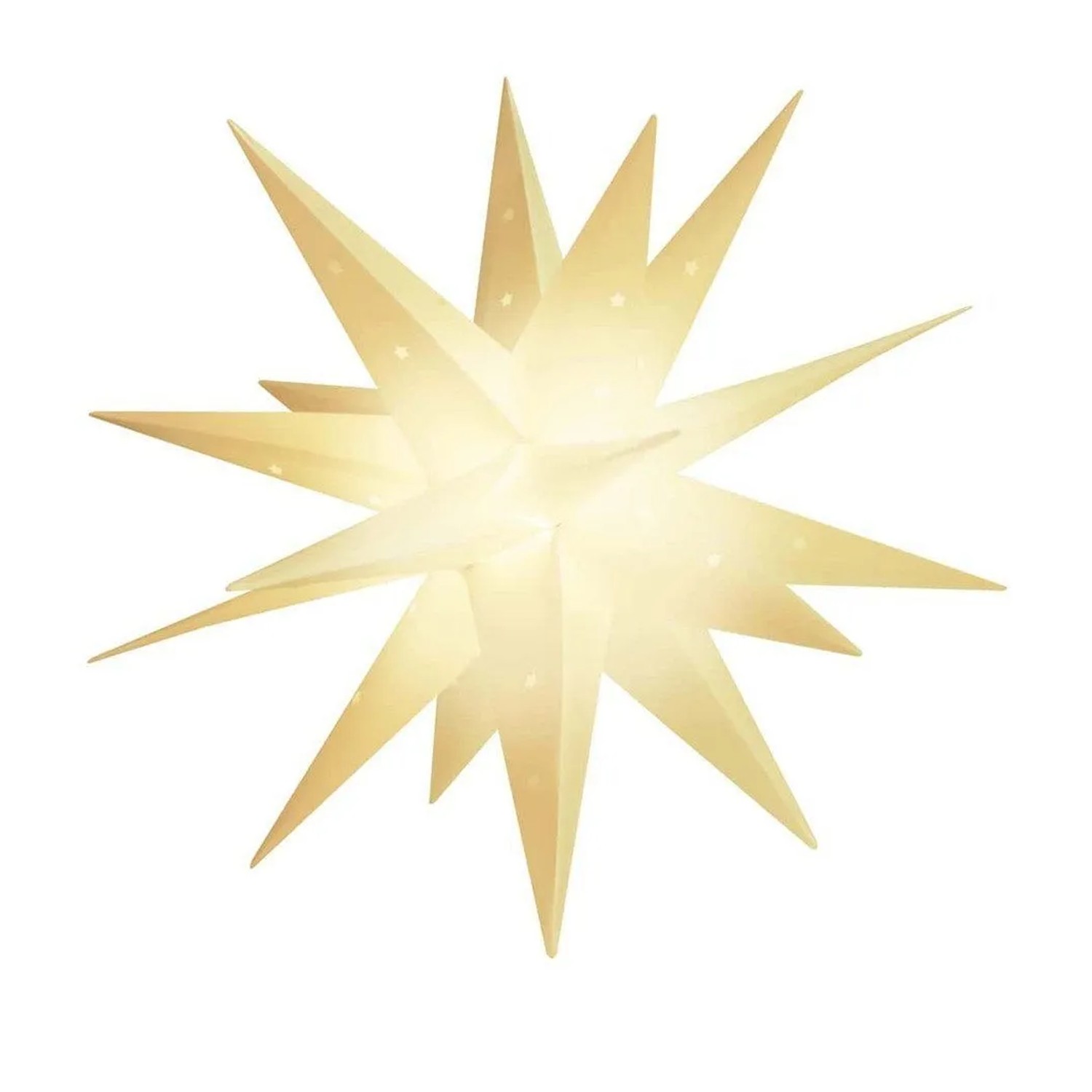 Salcar LED Dekolicht 3D Papierstern Beleuchtet LED Stern Weihnachtsdeko 75cm Warmweiß