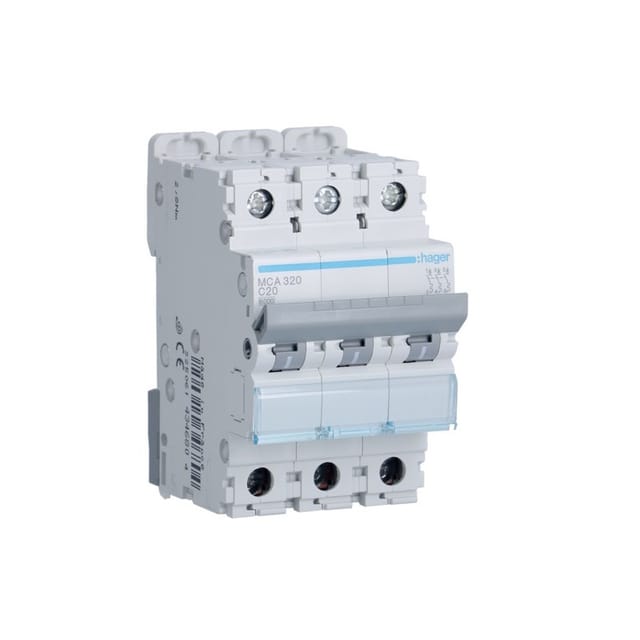 Mca320 Leistungsschalter 3p 20a Kurve C 6/10ka - Hager
