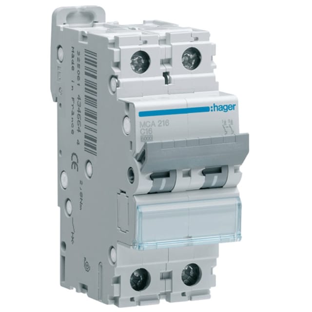 Mca216 Leistungsschalter M Kurve-c 6ka 2p 16a - Hager
