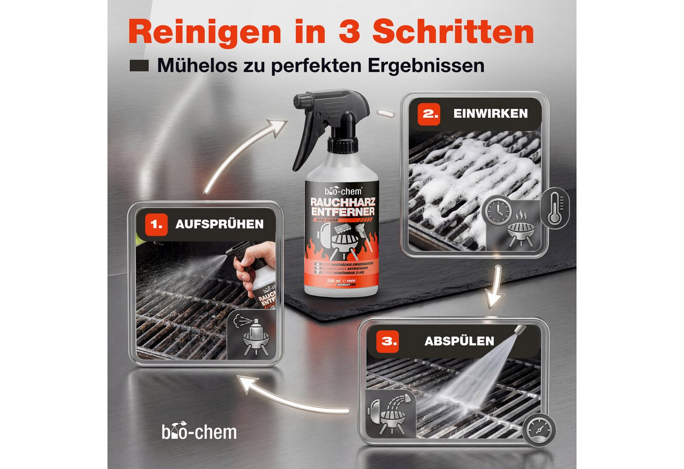 bio-chem Rauchharz-Entferner 1, Grillreiniger Konzentrat Bild 2
