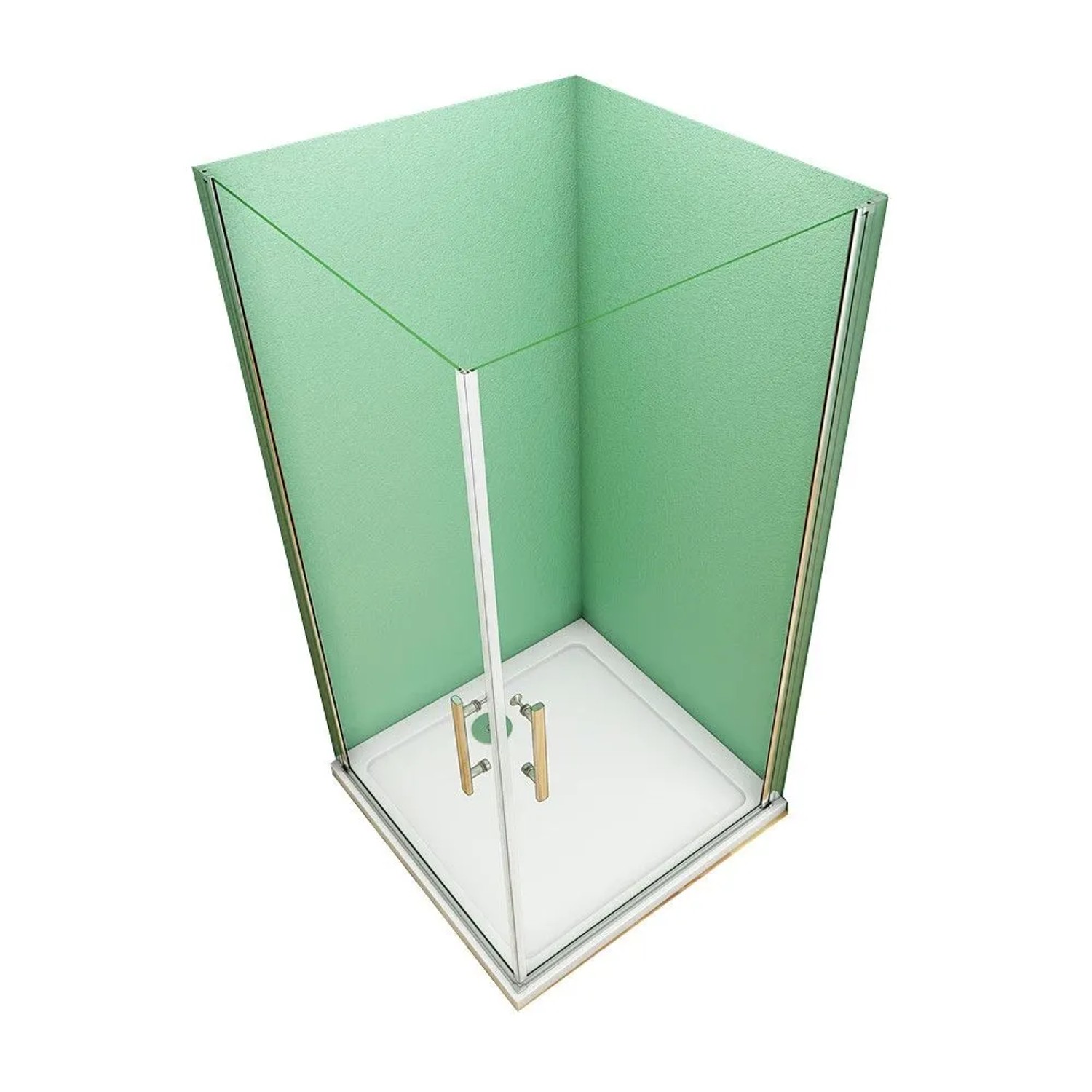 Duschparadies Duschkabinen Drehtür 80 x 70 x 195cm Eckeinstieg Dusche Duschwand 6mm Nano Klarglas Verchromt