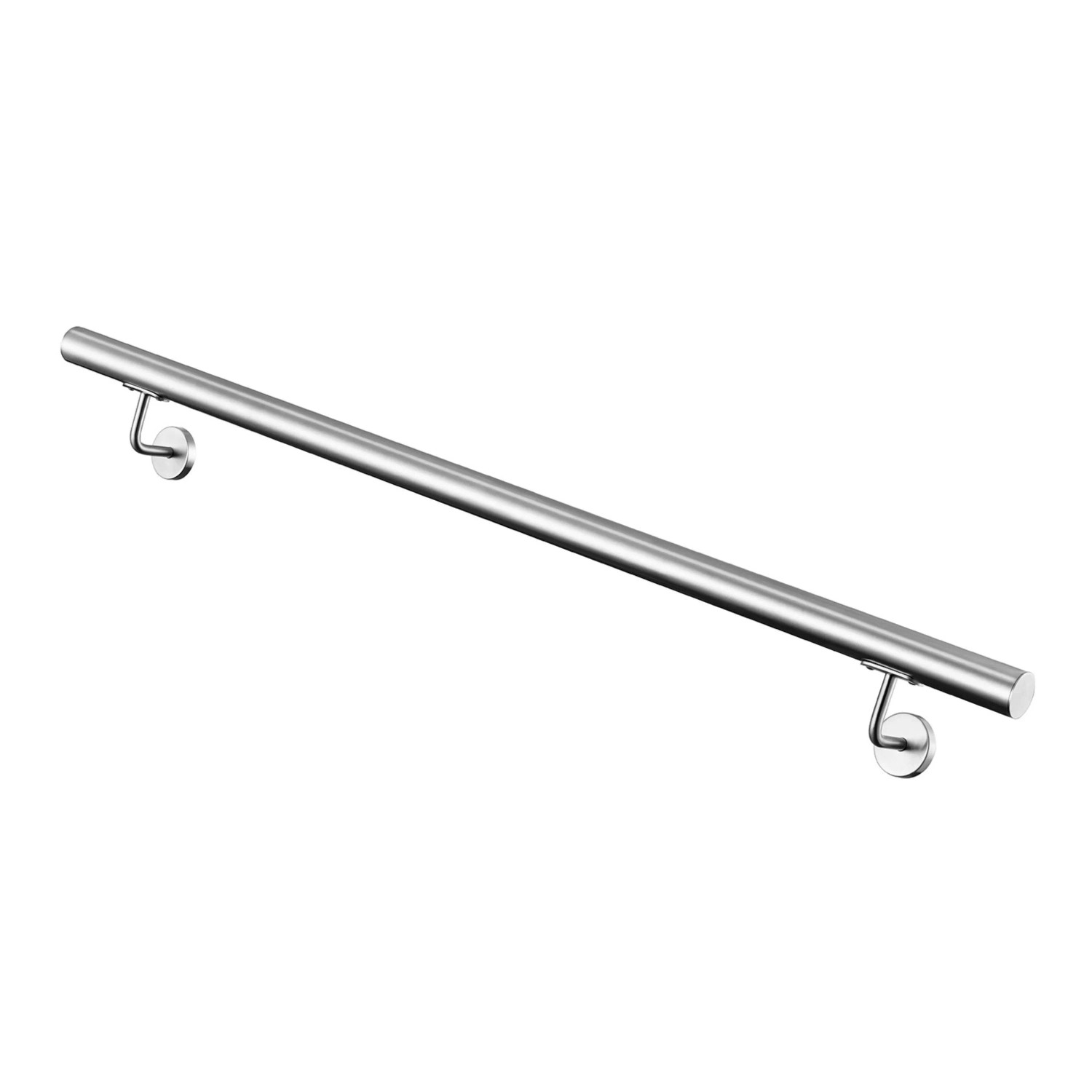 Duschparadies Handlauf Komplettset Edelstahl 304 150 cm Silber inkl. Halterungen