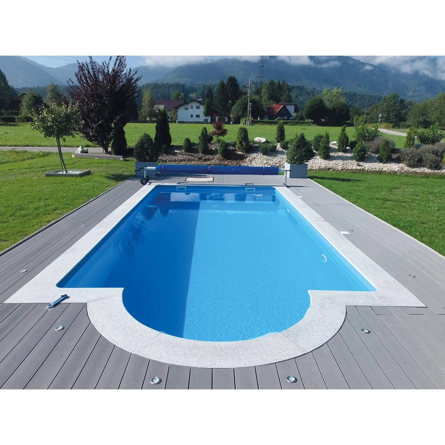 KWAD Styropor Pool Set Gran Canaria mit Römertreppe 6 x 3 x 1,5 m Sand