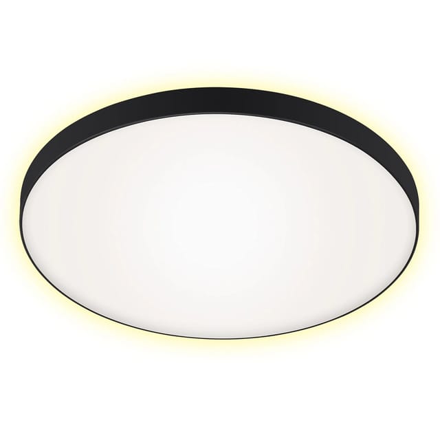 Briloner LED-Deckenleuchte Simpa Backlighteffekt 35,5 cm x 6,5 cm Schwarz-Weiß