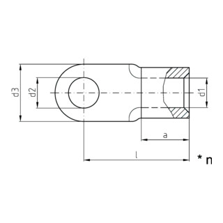 Intercable Quetschkabelschuh ICQ18510 185qmm M10 verzinkt