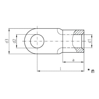 Intercable Quetschkabelschuh ICQ18510 185qmm M10 verzinkt