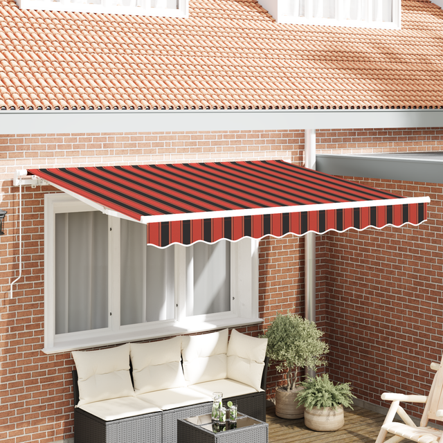 Einziehbare Markise Orange 300 X 200 Cm Stoff Vidaxl